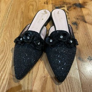 Kate Spade black sparkly shoe